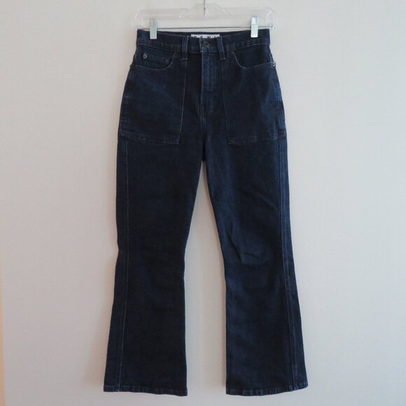 PROENZA SCHOULER WHITE LABEL High Rise Kick Flare Cropped Jeans - Size 25 - Picture 2 of 14